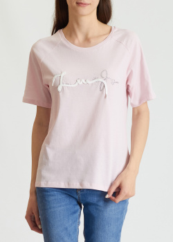 Розовая футболка Liu Jo с аппликацией, фото